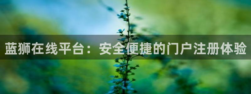 摩根娱乐体育平台登录入口：蓝狮在线平台：安全便捷的门户注册体验