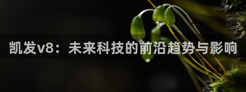 摩根娱乐注册入口：凯发v8：未来科技的前沿趋势与影响